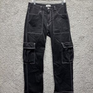 Vintage Hot Topic Aphrodite Mens Pants 30x32 Black Cargo Baggy Goth Y2K USA MADE